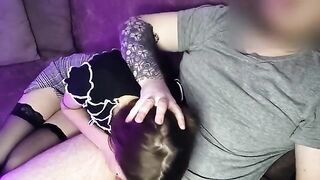 a girl was petting her neighbor and got fucked in the mouth - Sunako_Kirishiki