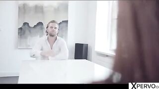 A girl in stockings shows her boyfriend who is the real boss in this intense Femdom scene