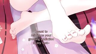 Yae Miko's 5-minute edging with her feet, a true challenge