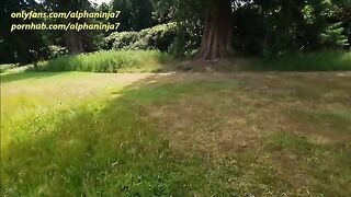 A risky sex adventure in the countryside with a thrilling facial finish