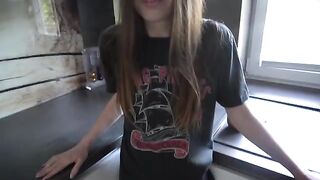 The guy did not let the sleepless neighbor and fucked his step-sister