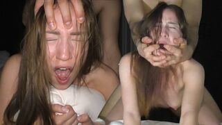 Submissive college girl gets fucked hard by a dominant guy