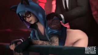 Hentai compilation with a lynx theme from the Fortnite universe