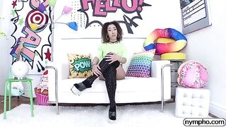 Petite brunette Kira Perez gets her pussy full of sticky cum in this hot scene