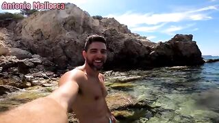 Skinny brunette gets fucked hard on the nude public beach in HD