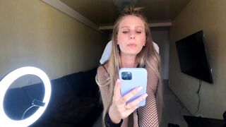 Fucked blonde on the phone for exclusive viewing