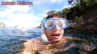 A hot girl in the mermaid outfit was fucking with me at the sea