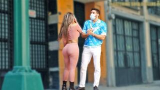 A girl with a big ass seduces a rich stranger and fucks with him