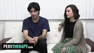 The hot MILF doctor helped the stepsiblings overcome their sexual issues