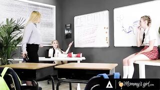 Naughty student Lily Larimar, along with her bestie, must satisfy their teacher