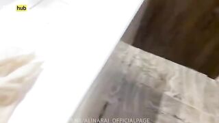 A young pervert peeked at his stepmom in the shower, a taboo sight