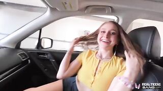 Skinny teen Laney Grey gets her hairy cunt railed