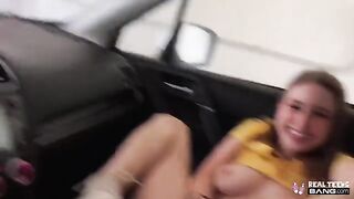 Skinny teen Laney Grey gets her hairy cunt railed