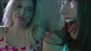 Kinky lesbians Madi Meadows and Lexi Lore make out and engage in passionate action