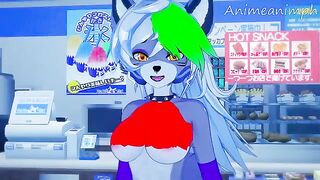 Roxanne Wolf fucks in her room after closing FNAF porn