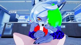 Roxanne Wolf fucks in her room after closing FNAF porn