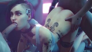 Cyberpunk 2077 compilation of Judy Alvarez and Panam Palmer getting fucked
