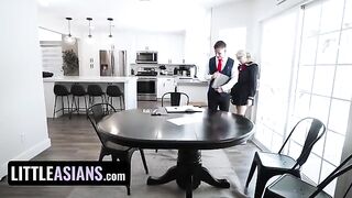 Nerdy Asian with big natural tits Chloe Surreal gets fucked by a cool college dude