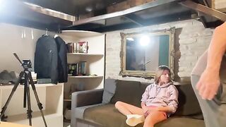 Girl carefully fucks with her boyfriend at home, showcasing intense passion