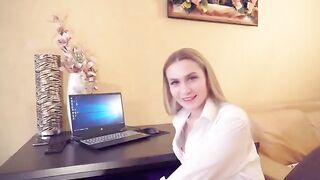 A hot woman has sex with her boss for a promotion at work