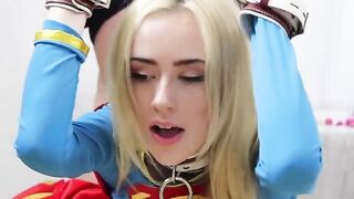 Candy White in bondage and doggystyle, showcasing her deepthroat skills