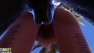 Two sexy girls are fucking with a monster, having a wild experience