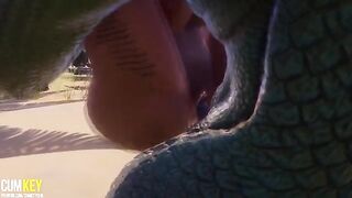 Two sexy girls are fucking with a monster, having a wild experience