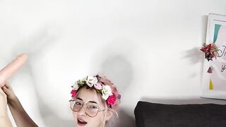 Young Argentina takes a big cock in her mouth