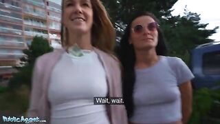 Public Agent finds two sexy Czech girls for a threesome in basement