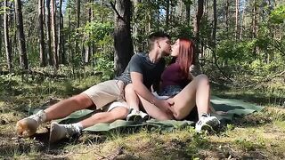 Amateur LeoKleo couple gets fucked outdoors on a picnic, passionate and raw