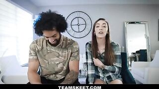 The guy fucked his pretty and sexy girlfriend in all holes