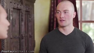 AJ Applegate gets naughty with her BFF's stepbro in steamy nuru scene