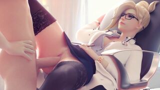 Overwatch Mercy SFM compilation video featuring animated scenes with the character Mercy