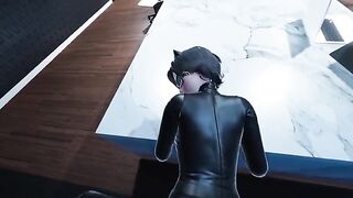 Catwoman Pov in the office, a thrilling 3D hentai scene