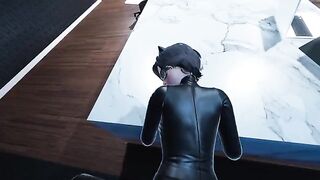 Catwoman Pov in the office, a thrilling 3D hentai scene