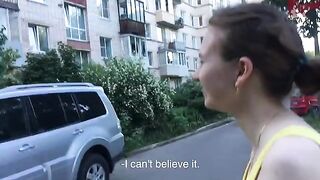 A sexy girl met a stranger and he fucked her in the anus