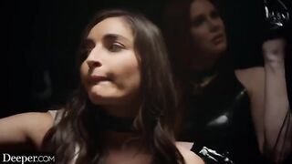 Submissive Emily gets fucked by dominant Mistress Maitland in a hardcore scene