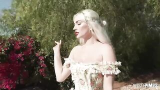Skye Blue gets her pussy railed and delivers a sloppy blowjob in this steamy scene