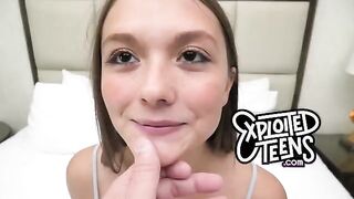 Petite teen gets her big dick sucked by horny guy