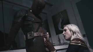 Deadpool fucked Captain Marvel hard in a steamy scene