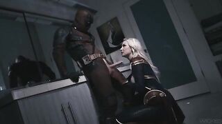 Deadpool fucked Captain Marvel hard in a steamy scene