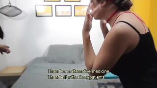 Doctor Sara Blonde calms Salome Gil's condition with intense sex