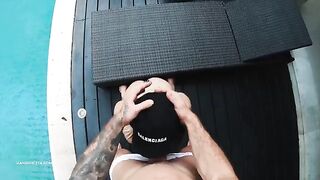 Bikini girl Hansel Grettel gets her pussy full of sticky sperm