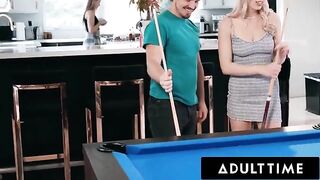 Roommates Paige Owens and Kay Lovely fucked by a young guy in a steamy scene