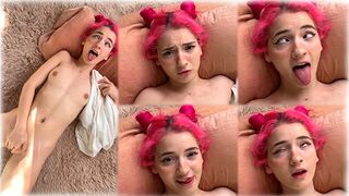 Cute girl plays with her pretty pussy in a sensual way