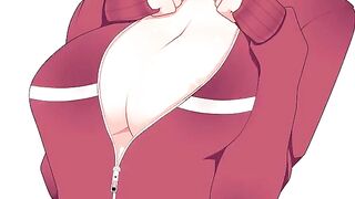 Sword Art Online: Suguha's big tits hentai joI