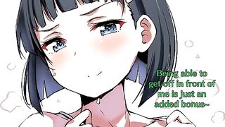 Sword Art Online: Suguha's big tits hentai joI
