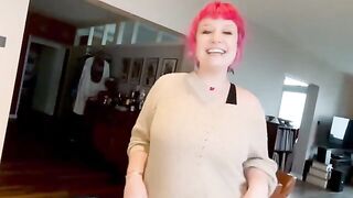 Proxy Paige gets her asshole gapped while cooking