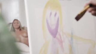 Art teacher seduced two girls London River and Kayley Gunner in steamy class