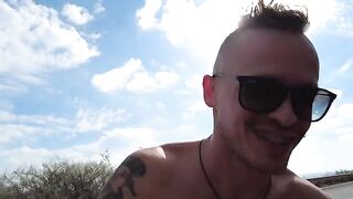 Fellas, these bitches think we're bloggers, and they let us fuck on the beach!
